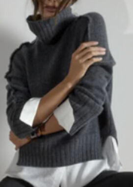 Brochu Walker Jolie sweater with white under layer size M